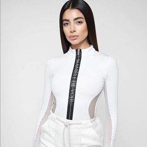 Sexy White MDV Bodysuit